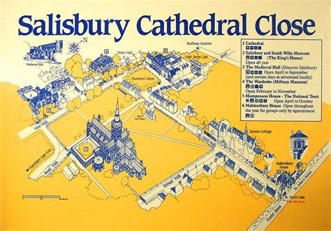 salisbury cathedral close map